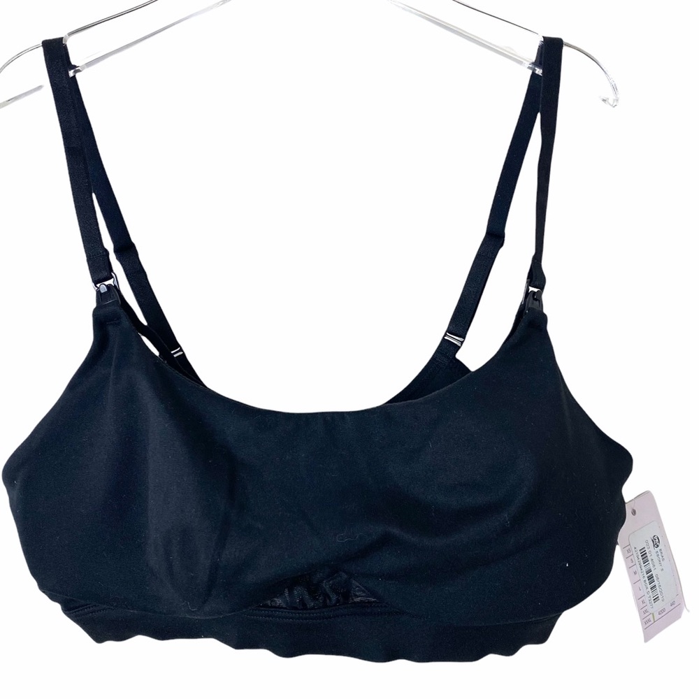 NWT Auden Black Lightly Lined Nursing Lounge Bra Size S
